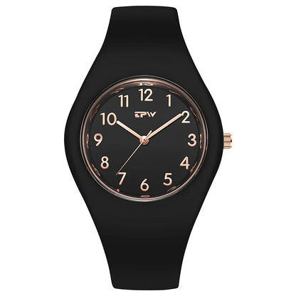 Full Size 40mm Quartz Watch For Women Rubber Strap Skin Friendly Silicone watch