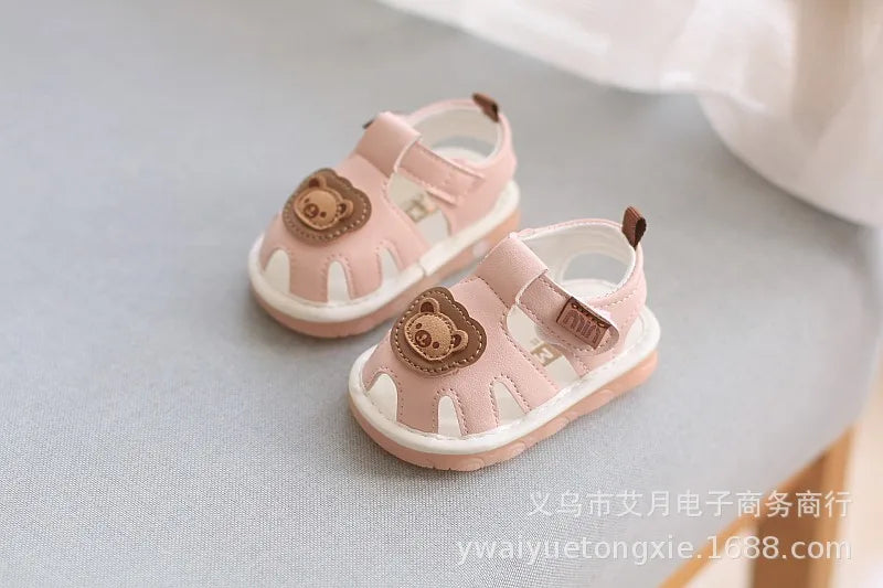 New Summer Baby Whistle Sandals Children Infant Casual Walking Shoes Toddler Boys Girl Kids Anti-Slip Closed-Toe Cartoon Sandals