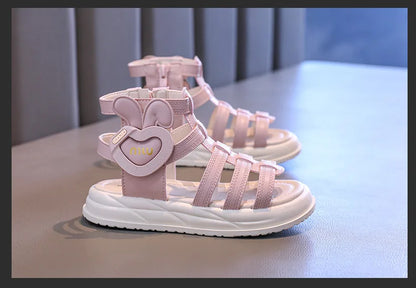 2026 Fashion Kids Sandals Children's Design Hollow-out Multicolor Sport Sandals Soft Flat Strappy Sandals Girls Cute Beach Shoes