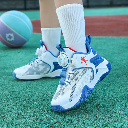 New Children's Basketball Shoes Mesh Breathable Sports Shoes For Teenagers Non-Slip Wear-Resistant Basketball Sneakers Kids