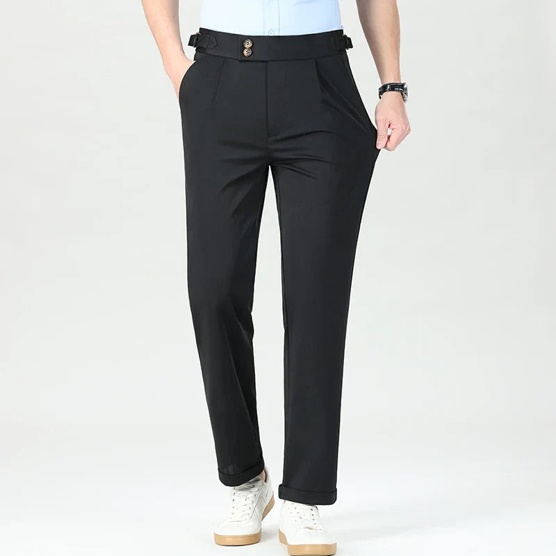 New Men's Stretch Dress Pants Male Business Casual Pants Trendy Mens Wedding Suit Pants Office Commuter Trousers
