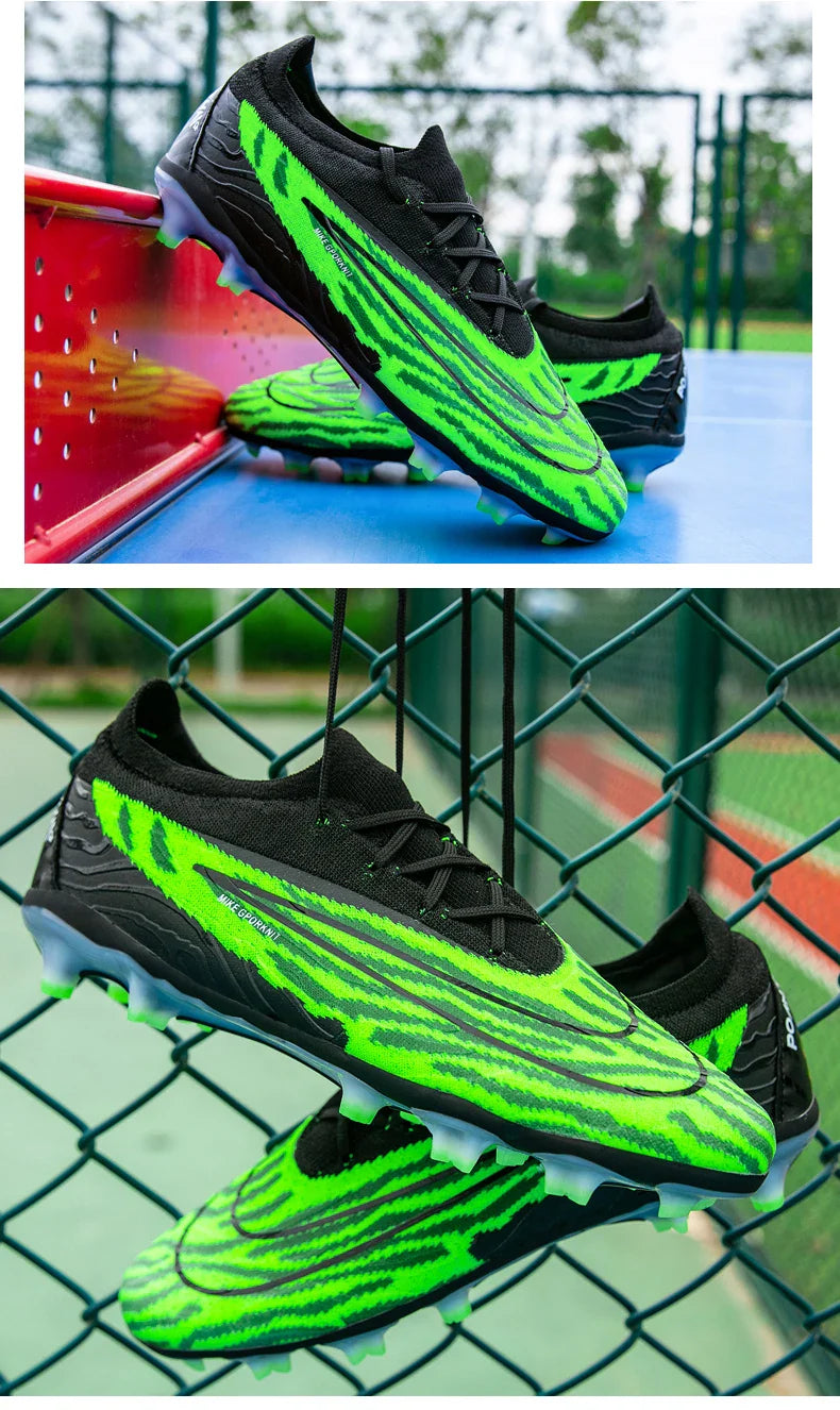 Men Training Football Boots Non-Slip Soccer Shoes Outdoor Cleats Futsal Breathable Sneakers Unisex Comfortable FG/TF Ultralight