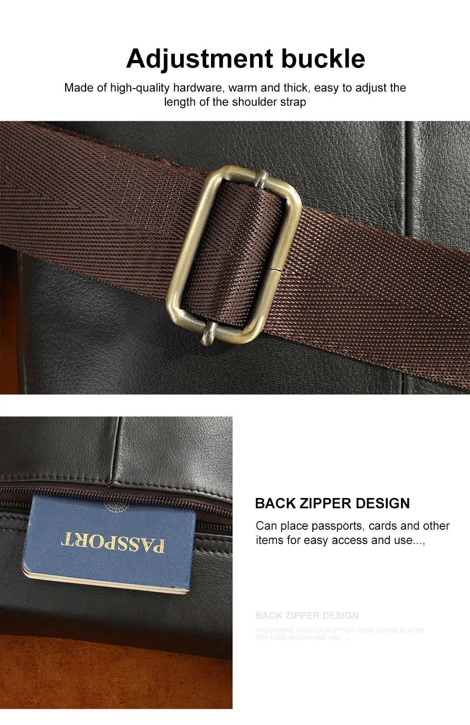 Men's Bags Genuine Leather Messenger Bag Crossbody Shoulder Bags For Male Casual Handbag Men Sling Pack For Work Business