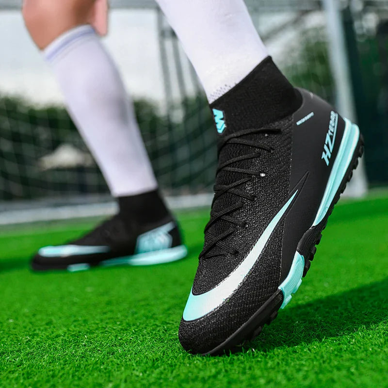 New Men Soccer Shoes Breathable Cleats Football Boots Training Boys Long Spikes Adult Outdoor Sport Non Slip Match Comfortable