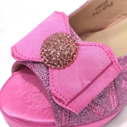 Specially Designed Black African Women's Round Toe High Heels Suitable for Wedding Party