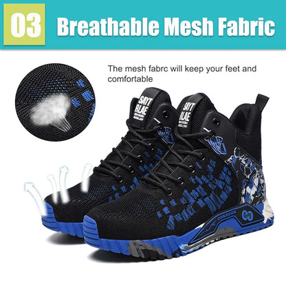 Indestructible Safety Shoes High Quality Men Steel Toe protective Safety Work Shoes Men anti-smash Puncture-Proof Safety Boots