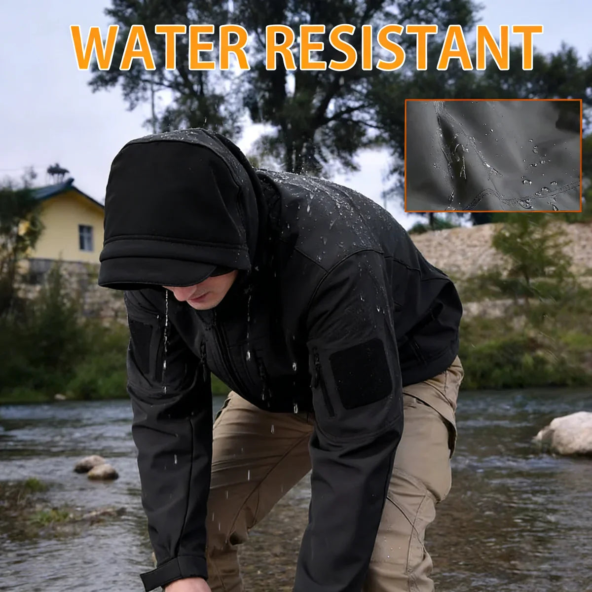 Autumn Winter Mens Army Tactical Jackets Men Softshell Warm Waterproof Action Jacket Men Mountain Ski Windbreaker Hooded Coats