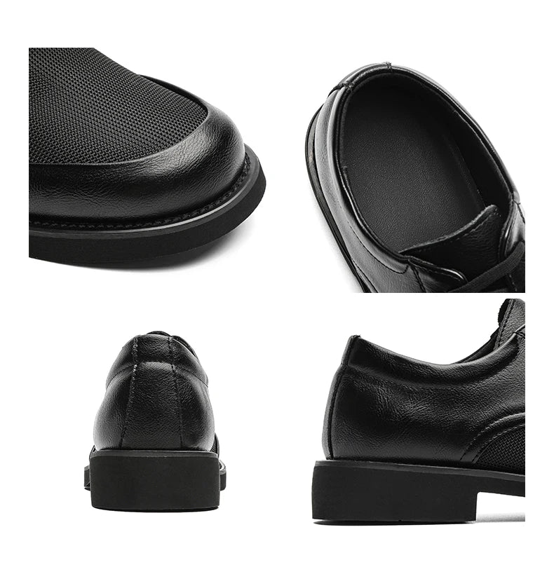 Summer New Leather Shoes Men's Business Hollow Holes Soft Bottom Men's Sandals Formal Wear Breathable Office Dress Shoes for Men