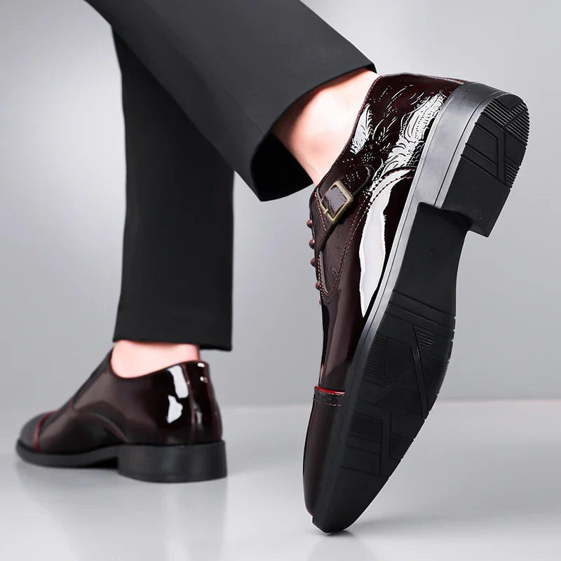 Men's casual leather shoes, business casual shoes, formal fashion, banquet flat shoes, size 50 men's shoes