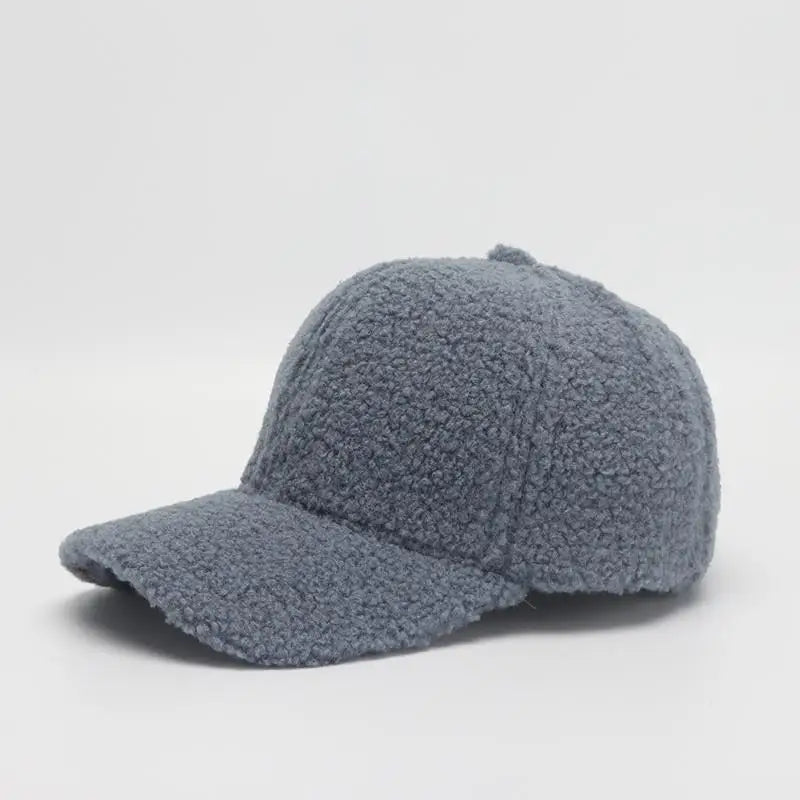 Winter Hats For Women Faux Fur Baseball Cap Female Outdoor Sunshade Keep Warm Solid Color Gorras Casquette Cap Men Casual New