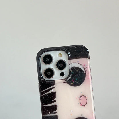 Cartoon Anime Shinning Eyes Cute Phone Case for IPhone 17 16 15 14 13 Pro Max Girl Glittering Big Eyes Back Phone Cover Capa