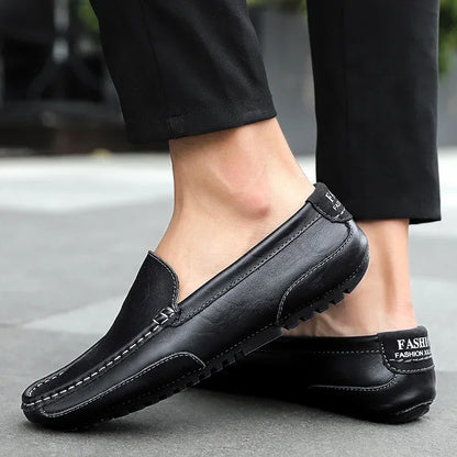 Genuine Leather Breathable Mocasines Casual Loafers Leather Shoes For Men Slip On Formal Italian Driving Flat Chaussure Homme