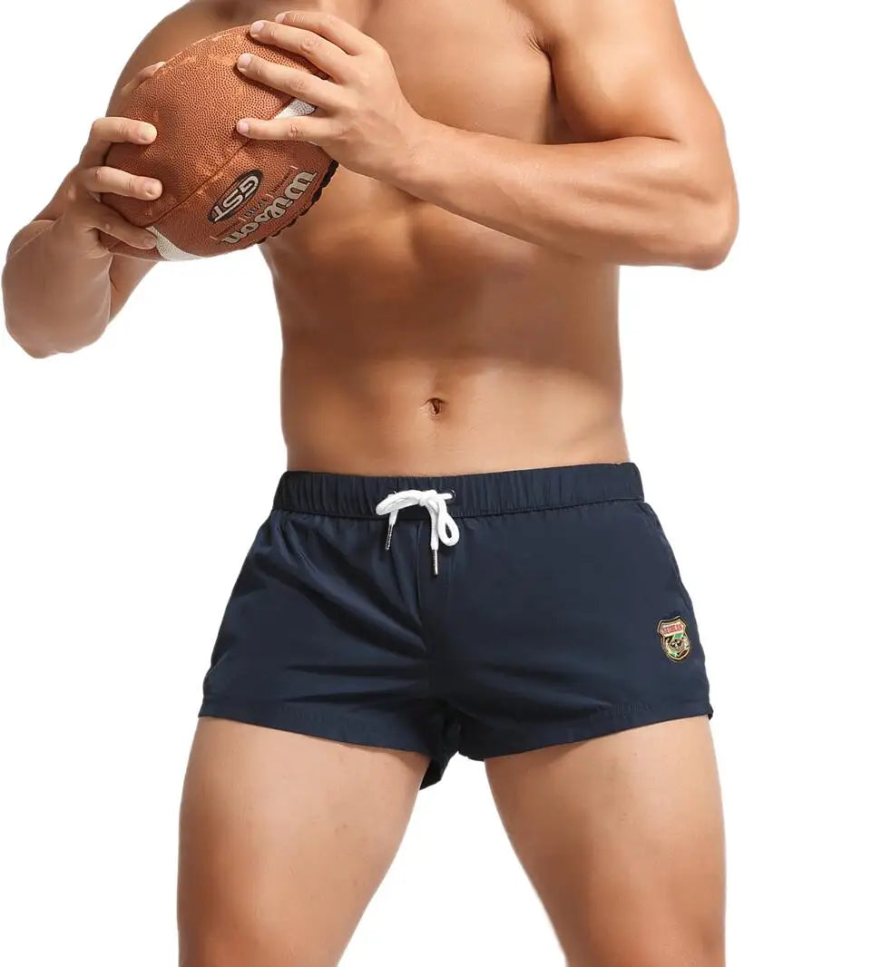 Men's Summer Beach Shorts Swimwear Trunks Board Short Pants Male Gym Shorts Swim Surf Fitness Quick Dry Shorts