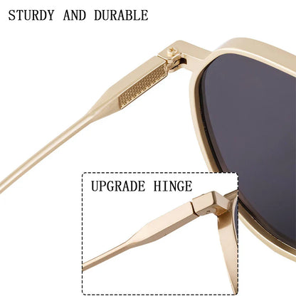 Sunglasses For Men Retro Oval Steampunk Round Shades Luxury Lunette