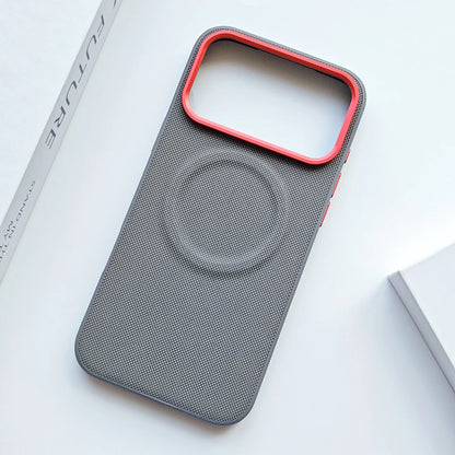 Leather Magnetic Case For Iphone 17 Pro Max/17 Pro/17 Magsafe Charging Grain Diamond Textured Individual Buttons Leather Cover
