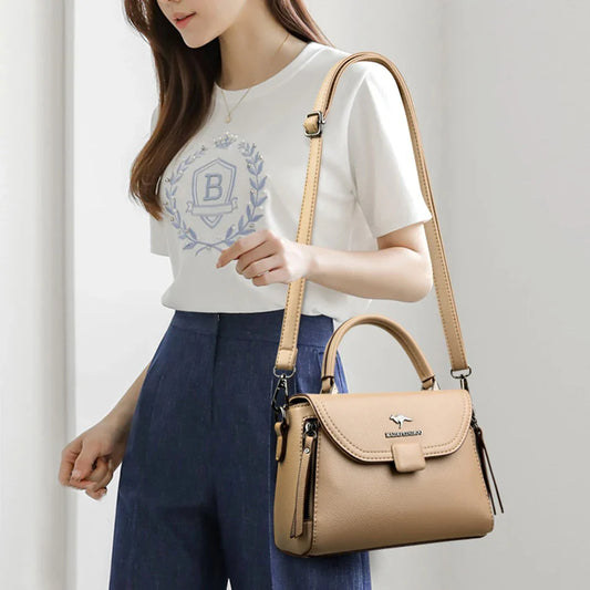 Authentic High Quality Soft Leather Luxury New Designer Fashion Casual Women's Shoulder Bag Handbag Crossbody Bags for Women2024