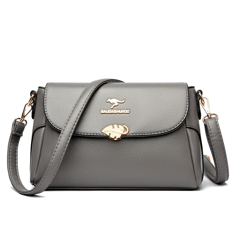 Women Bag Fashion Shoulder Bag Quality PU Leather Elegant Flap Retro Female Messenger Classic Multiple Pockets Crossbody Handbag