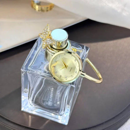Romantic Butterfly Open Bracelet Luxury Fashion Ladies Quartz Watch Elegant Simple Wristwatch New Model Bestseller