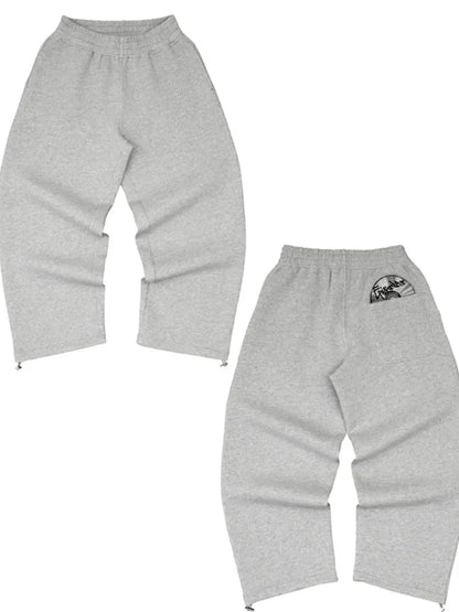 2026 Trendy High Street Retro Casual Streetwear Men's Sports Suit Y2K Harajuku Embroidered Hoodie men Hip-hop Loose Sweatpants