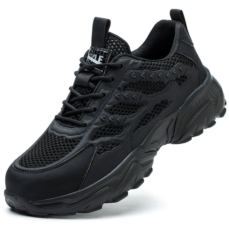 Summer Work Shoes with protection breathable Lightweight ShoesSteel Toe Shoes Men  Anti-smashing Industrial Safety Shoes