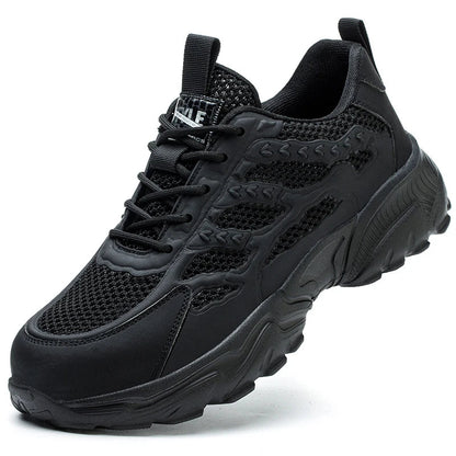 Summer Work Shoes with protection breathable Lightweight ShoesSteel Toe Shoes Men  Anti-smashing Industrial Safety Shoes