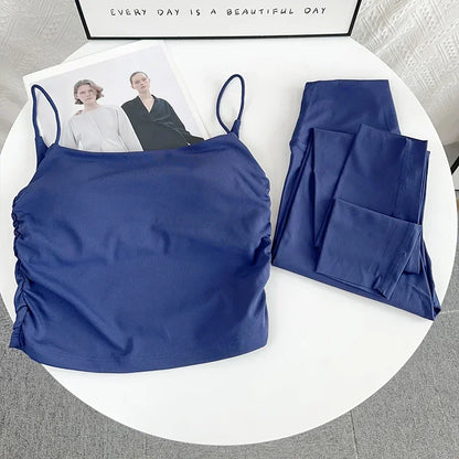 2 Piece Yoga Clothes Women's Tracksuit Athletic Wear Pilates Fitness Suit Gym Workout Push Up Clothes Sports Bra Leggings Suit
