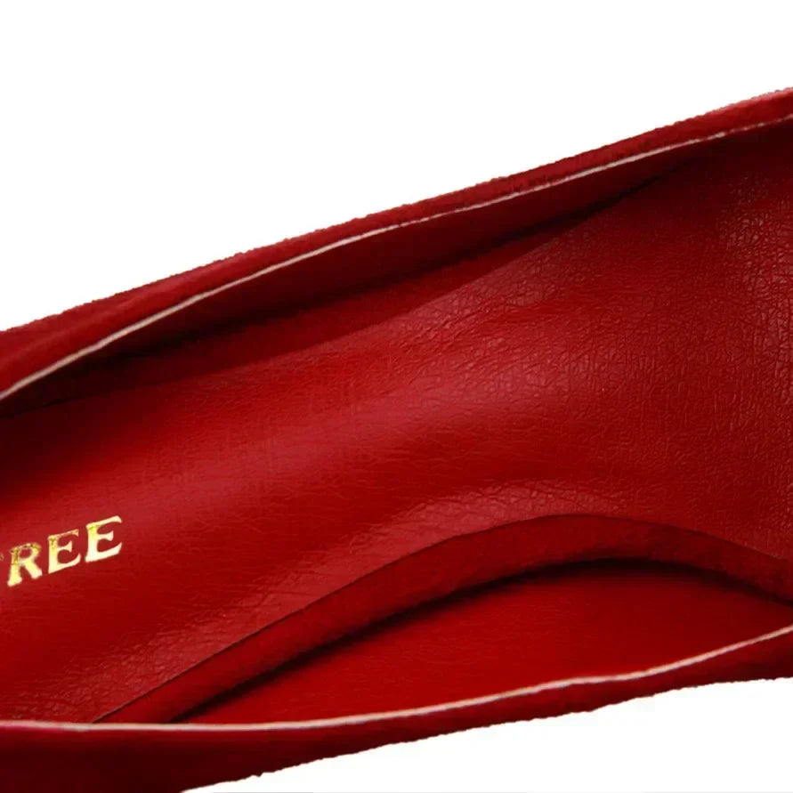 Women 9cm High Heels Daily Party Colorful Suede Pumps Female Scarpins Stiletto Evening Banquet Red Yellow Shoes Plus Size 34-43