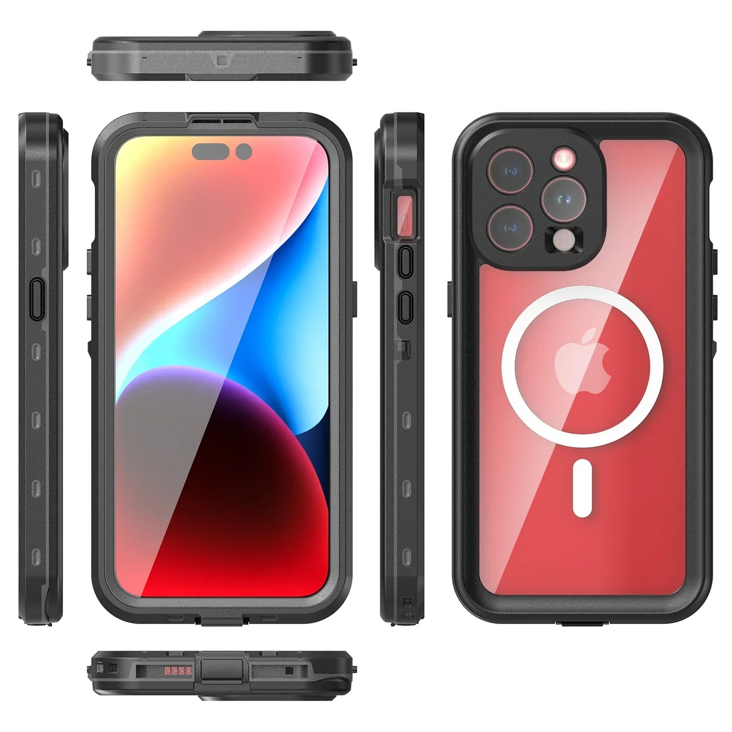 Hot sales 360 full coverage shockproof dustproof IP68 professional waterproof phone case for iPhone15pro 13 14promax 15