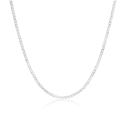 Men's 925 Sterling Silver Necklace 2/4/6/8/10/12MM 40-75cm Chain Lobster Clasp Man Boy Women Engagement Jewelry