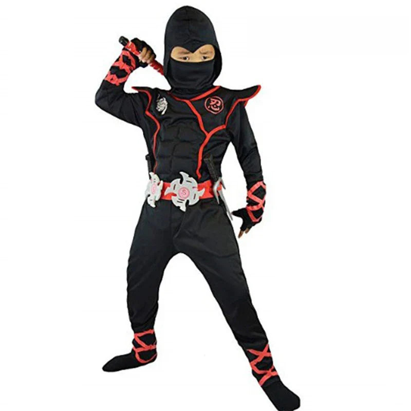 Disfraz de Ninja para Halloween, Disfraz de Samurai Japonés, Mono de Ninja con Accesorios de Espuma