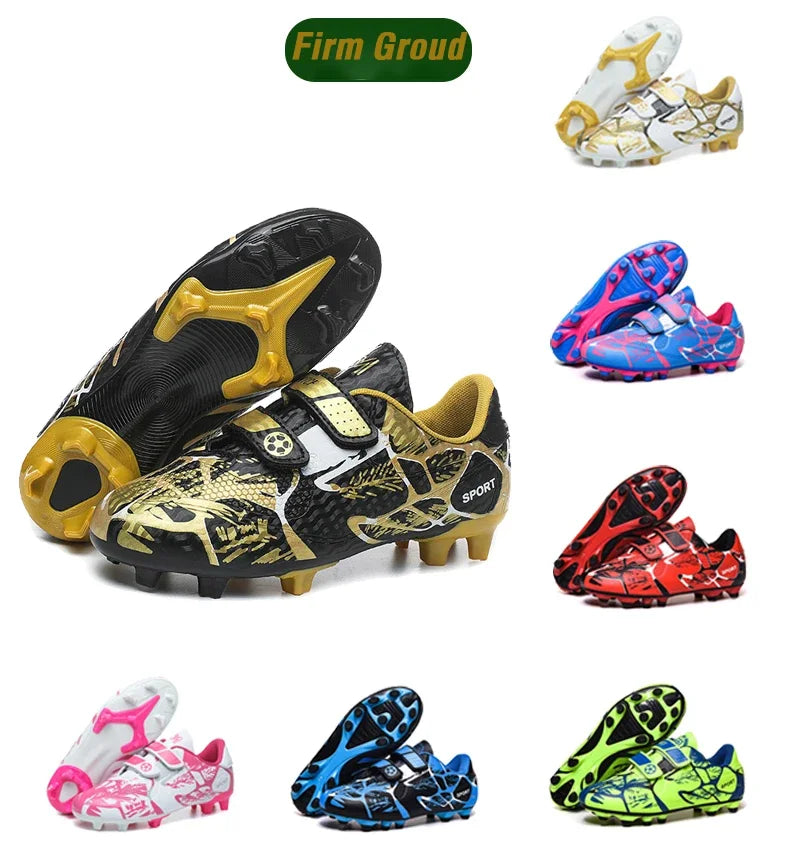 Kids Soccer Shoes Society TF/FG School Football Boots Cleats Grass Sneakers Boy Girl Outdoor Athletic Training Sports Footwear