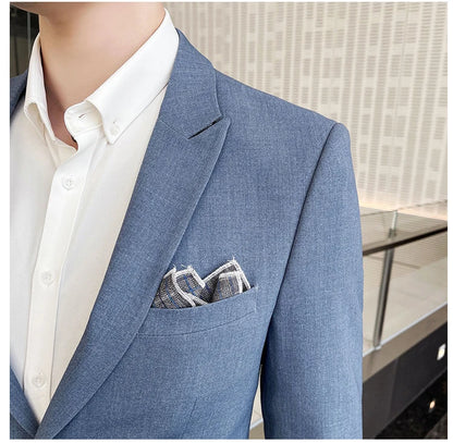 2025 Men's Business Suit Slim-fit Wedding Dress Two-piece Set M-4XL Stylish Handsome All-in-one Banquet Trousers