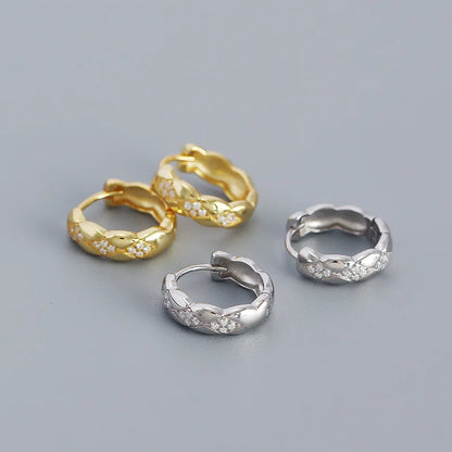 925 Sterling Silver Earring Colorful Dripping Oil Material Ear Ring Ear Buckle Rhombus Shape Trend Wild Girl Women Boy Ear Jewel