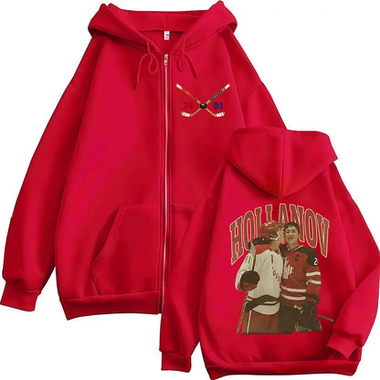 Heated Rivalry Shane Hollander‌ Ilya Rozanov Hollanov 24 81 Merch Zipper Hoodies Men Women Zip Up Sweatshirts Long Sleeve Jacket