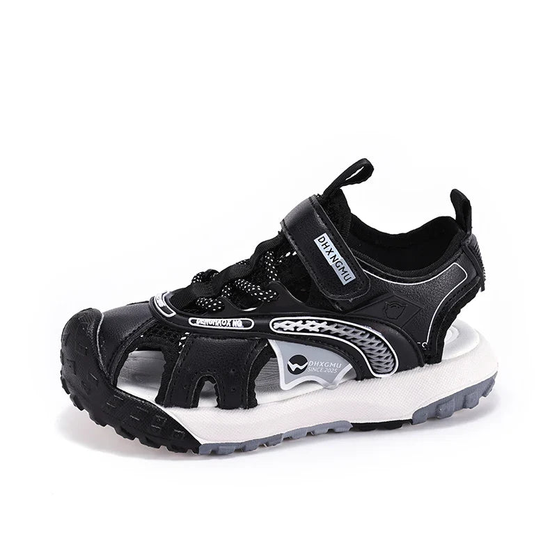 Kids Closed-Toe Sport Sandals, Breathable Mesh Non-Slip Summer Shoes for Boys, Lightweight Casual Beach Hiking Sandals Children