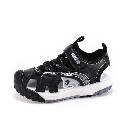 Kids Closed-Toe Sport Sandals, Breathable Mesh Non-Slip Summer Shoes for Boys, Lightweight Casual Beach Hiking Sandals Children