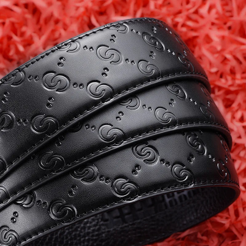 Luxury Belt High Quality Genuine Leather Belt, Automatic Buckle Belt Men's Business Belt Casual Fashion Designer Belt for Men