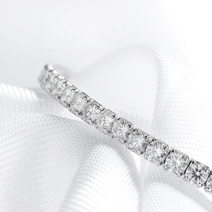 3mm Elastic Moissanite Tennis Bracelets for Women Men Full Diamond Sparkling Pure 925 Sterling Silver Jewelry Wholesale
