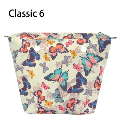 Composite Twill Cloth Waterproof Inner Lining Insert Zipper Pocket for Classic Mini Obag Senior Inner Pocket for O Bag