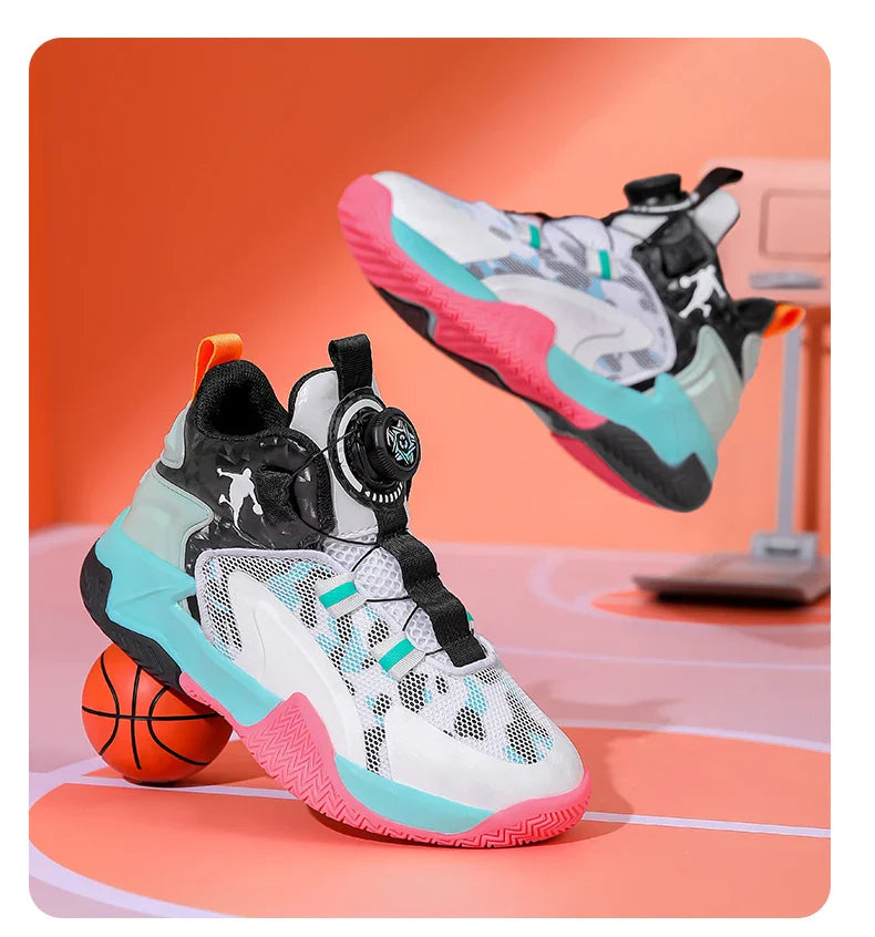 Kids Basketball Shoes Boys Sneakers Non-slip Child Trainer Basket Shoes Outdoor Children Sport Shoes Sneakers Sportschuhe Kinder