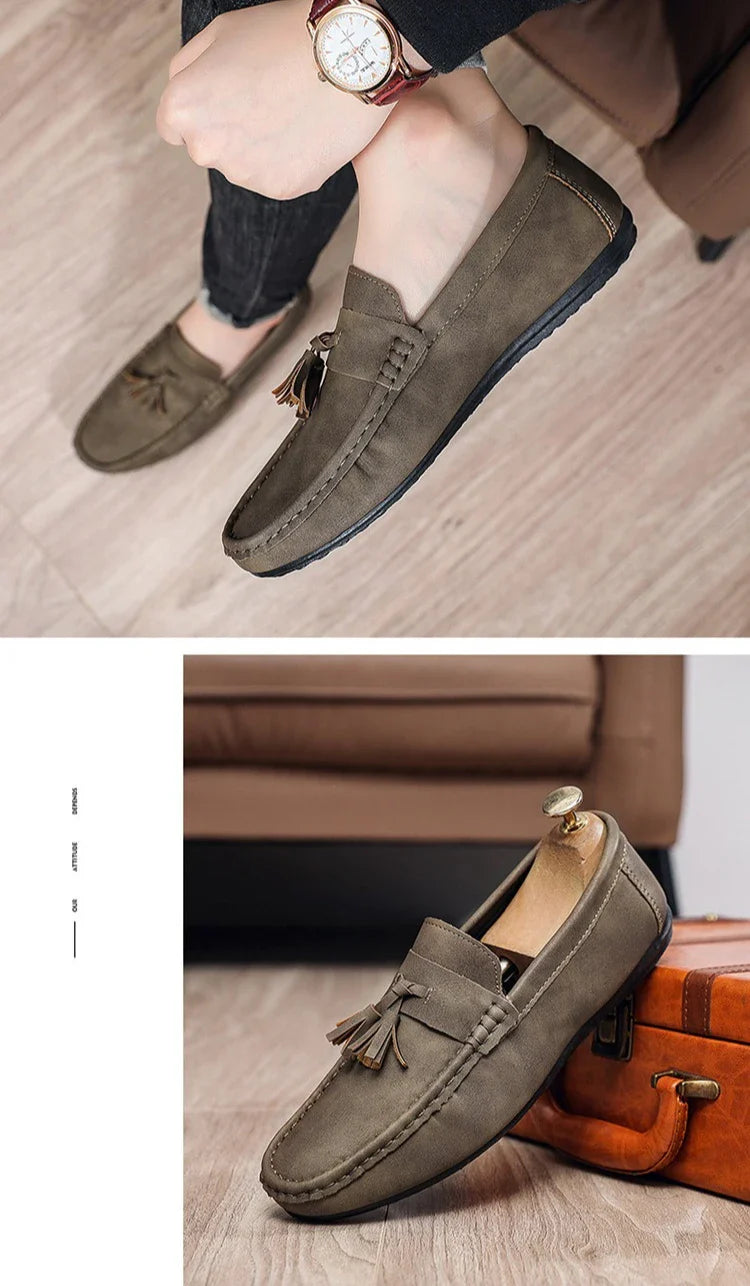 Outdoor Fashion Men's Casual Shoes Comfortable Male Loafers Non-slip Walking Sneakers Breathable Flats Driving Shoes Lazy Shoes