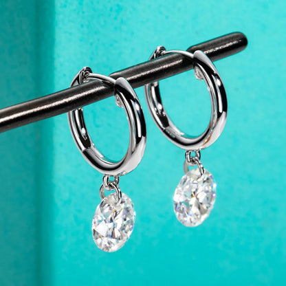 4cttw Moissanites Hoop Women's Earrings 925 Sterling Silver Lab Created Diamond Drop Earrings Women Jewelry Wholesale