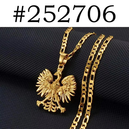 Poland Symbol Eagle Pendant Necklaces for Women Men,Polska Poles Jewelry #252706