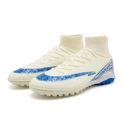 Kids Soccer Cleats for Boys and Girls Youth High-top Football Shoes Outdoor Athletic Turf Soccer Shoes