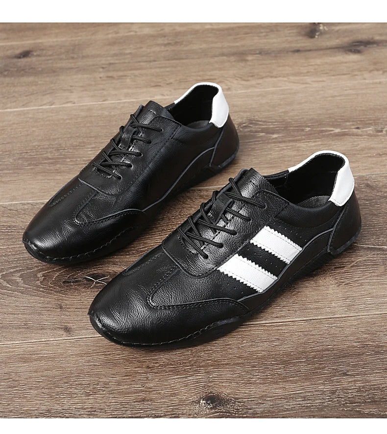 Genuine Leather Octopus bean shoes For Men Fashion Flats Shoes walking sports loafer breathable outdoor Men's driving shoes