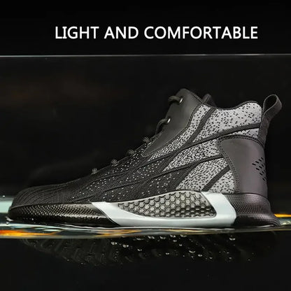 Fashion Security Protective Shoes High Top Safety Shoes Men Anti smashing Anti Puncture Work Shoes Men Work Safety Boots
