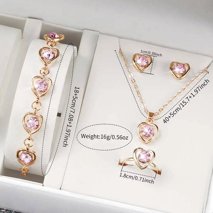 6PCS/Set Fashion Flowers Dial Women's Quartz Watch Leather Band Watches Rhinestone Jewelry Set（Without Box）