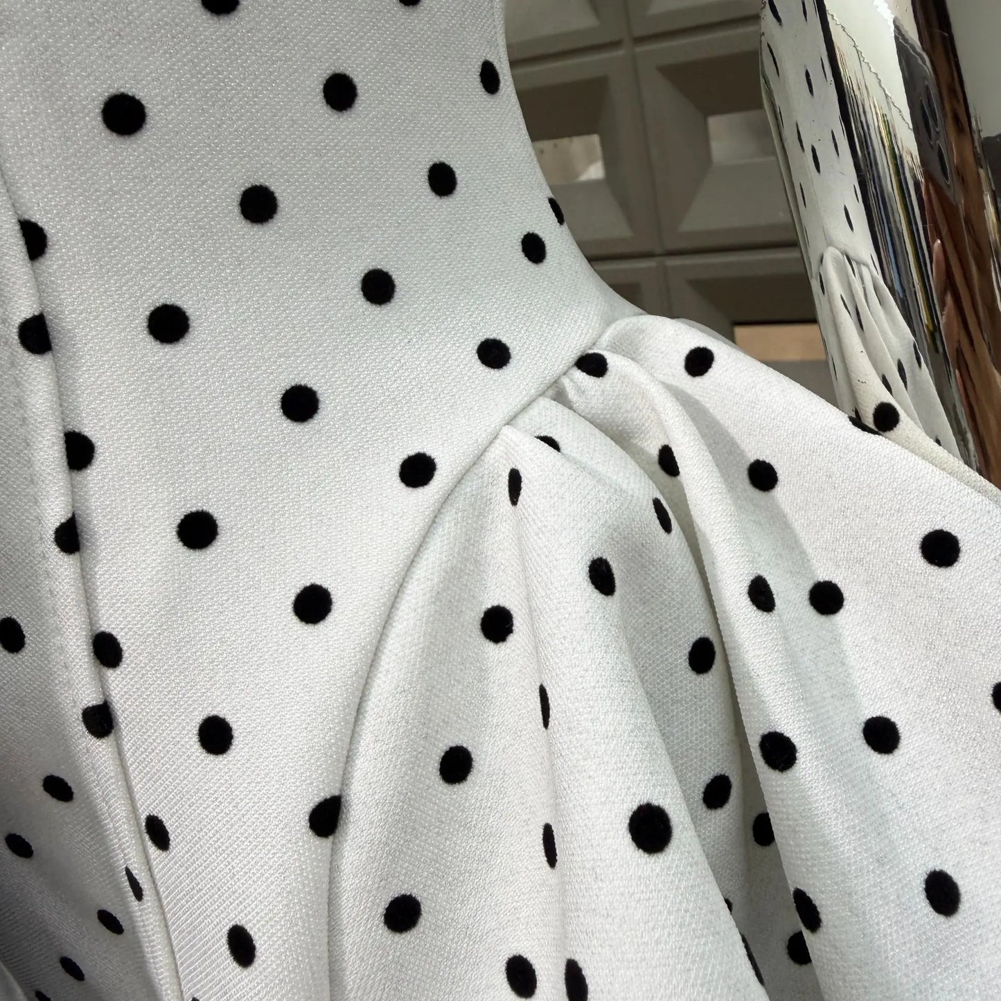 Women Strapless Backless Polka Dot Bow A Line Dress Party Birthday Evening Ball Gowns Nightclub Show Wear Fashion Vestido