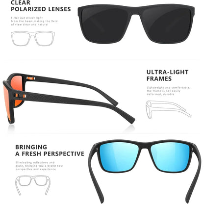 Polarized Sunglasses Men Women Retro Outdoor Sports Fishing Sun Glasses