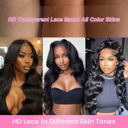 30 40 Inch 13x6 Body Wave Hd Human Hair Lace Frontal Wig 13x4 Body Wave Human Hair Wigs For Black Women Nature Black Brazilian